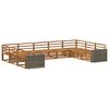vidaXL Set di divani da esterno 9 pcs Naturale