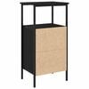 vidaXL Armadio da Notte Rovere Nero 41 x 31 x 80 cm Legno multistrato
