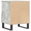 vidaXL Comodini 2pz Grigio Cemento 40x35x50 cm in Legno Multistrato