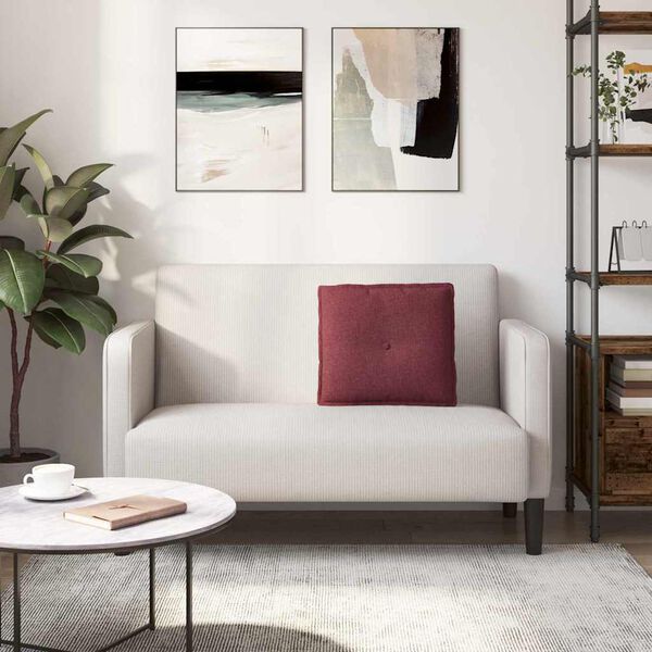 vidaXL Cuscino per Schiena Rosso Vino 50 x 19 x 45 cm Tessuto