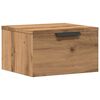 vidaXL Comodino a Muro Rovere Artigianale 34x30x20 cm