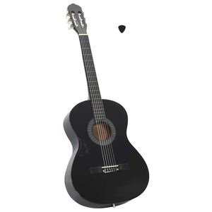 vidaXL Chitarra Classica per Principianti Nera 4/4 39" in Tiglio