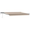 vidaXL Cornice per Tenda Manuale con LED Beige e Antracite 4,5 &times; 3 m