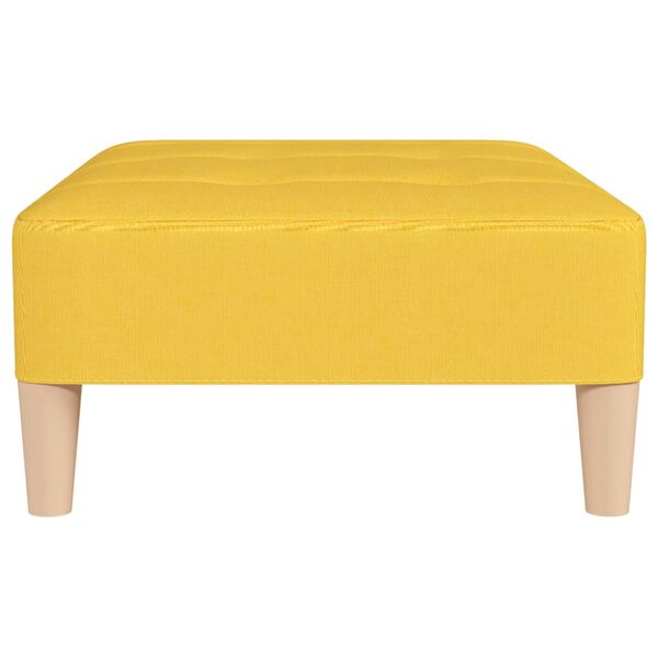 vidaXL Poggiapiedi Giallo 78x56x32 cm in Tessuto