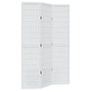 vidaXL Divisorio Ambienti 3Pannelli Bianco Legno Massello di Paulownia
