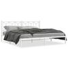 vidaXL Giroletto con Testiera Metallo Bianco 200x200 cm
