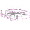 vidaXL Letto senza Materasso Marrone Cera 150x200 cm in Legno di Pino