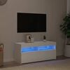 vidaXL Mobile Porta TV con Luci LED Bianco 90x35x40 cm