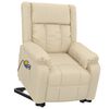 vidaXL Poltrona Alzapersona Massaggiante Crema in Tessuto