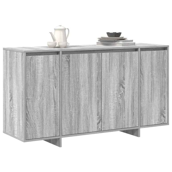 vidaXL Credenza Grigio Sonoma 135 x 41 x 75 cm Legno multistrato