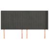 vidaXL Testiera ad Orecchio GrigioScuro 183x16x118/128 cm in Velluto