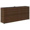 vidaXL Fioriera con 2 Vasi Marrone 90x20x40 cm in Polyrattan