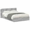 vidaXL Telaio del letto con storage Sonoma grigio 150 x 200 cm