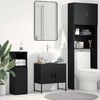 vidaXL Armadio per Lavabo da Bagno Rovere Nero 60 x 30 x 60 cm