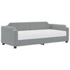 vidaXL Divano Letto con Materasso Grigio Chiaro 90x190 cm in Tessuto