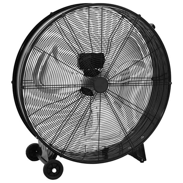 vidaXL Ventilatore a Tamburo Industriale 77 cm 187,7 W Nero