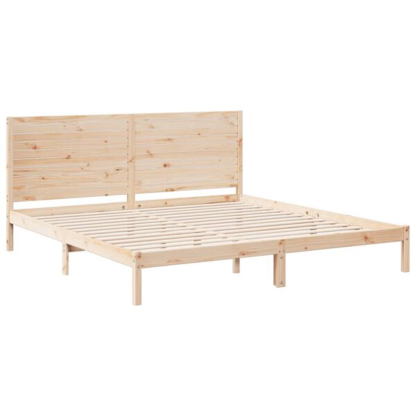 vidaXL Giroletto Extra Lungo senza Materasso 180x220 cm Legno Massello