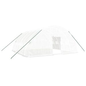 vidaXL Serra con Telaio in Acciaio Bianco 36 m&sup2; 6x6x2,85 m