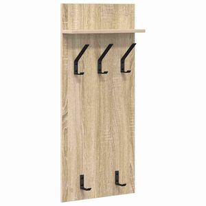vidaXL Appendiabiti a muro A parete Rovere Sonoma 40 x 10 x 90 cm