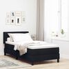 vidaXL Letto a molle con materasso Nero 190 x 90 cm Poliestere