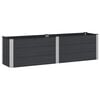 vidaXL Letto rialzato da giardino Nero 200 x 50 x 54 cm alluminio