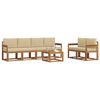 vidaXL Set di divani da esterno con cuscino 7 pcs Naturale e Beige