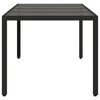 vidaXL Tavolo da Giardino Piano in Vetro Nero 190x90x75 cm Polyrattan