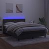 vidaXL Letto a Molle con Materasso e LED Grigio Scuro 140x200 cm