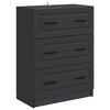 vidaXL Mobile con Cassetti Nero 66 x 34,5 x 87 cm Legno ingegnerizzato