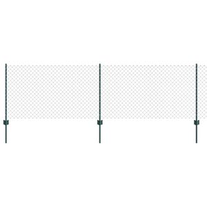 vidaXL Recinzione a maglie con palo 10 x 0,8 m Verde Rete