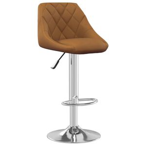vidaXL Sgabello da Bar Marrone in Velluto