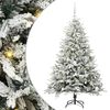 vidaXL Albero di Natale Artificiale Pre-illuminato con Set di Palline