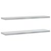 vidaXL Mensole a Muro 2pz 100x23,5cm Argento in Acciaio Inossidabile