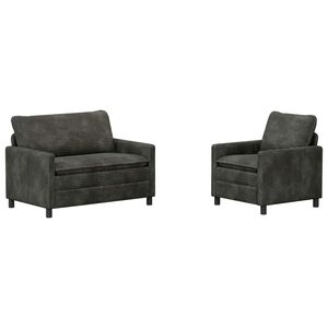vidaXL Set di divani 2 pz Antracite Poliestere