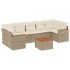 vidaXL Set Divano da Giardino 8 pz con Cuscini Beige in Polyrattan