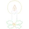 vidaXL Candela natalizia a tubo luminoso LED con agrifoglio LOVIISA