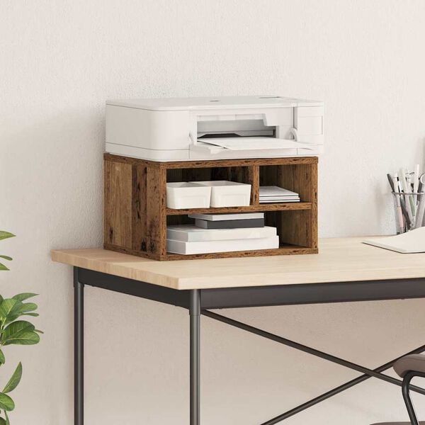 vidaXL Supporto per Stampante Legno vecchio 40 x 32 x 22,5 cm