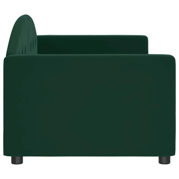 vidaXL Letto da Giorno Verde Scuro 80x200 cm in Velluto