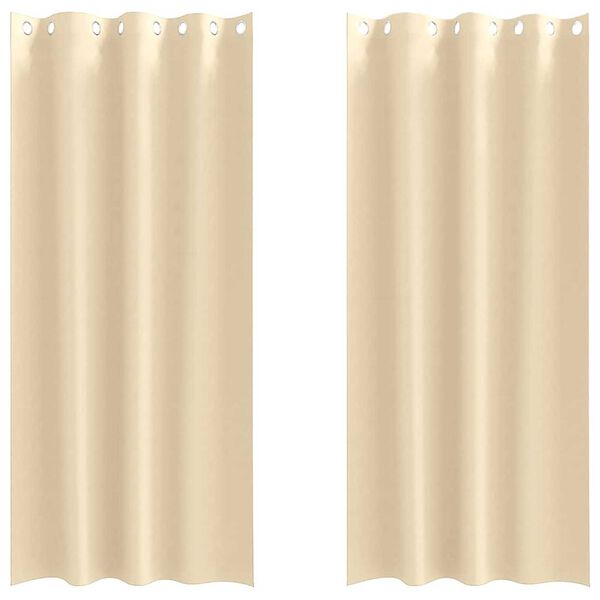 vidaXL Tende Blackout con Anelli 2 pcs Crema 260 x 140 cm Poliestere
