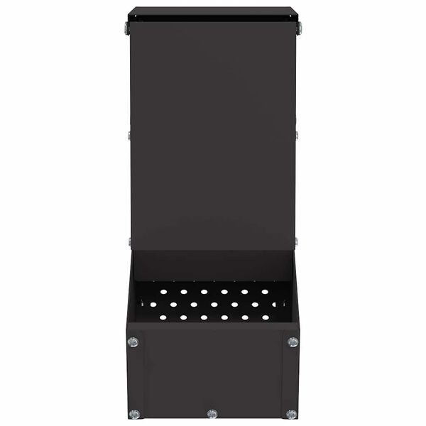 vidaXL Mangiatore per conigli Nero 12,5 x 26 x 28,5 cm