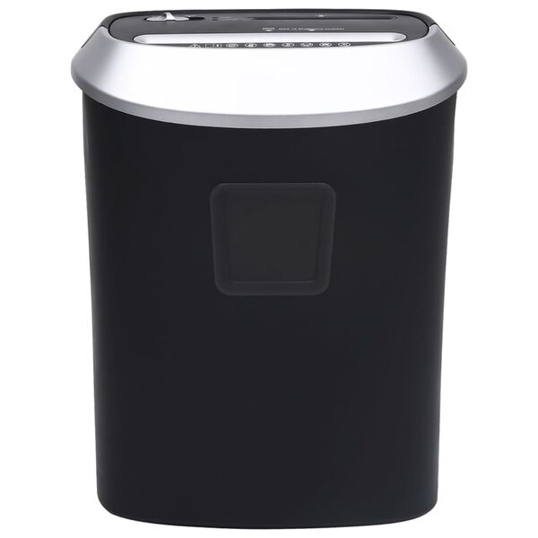 vidaXL Tritadocumenti 10 Fogli Taglio Trasversale Nero