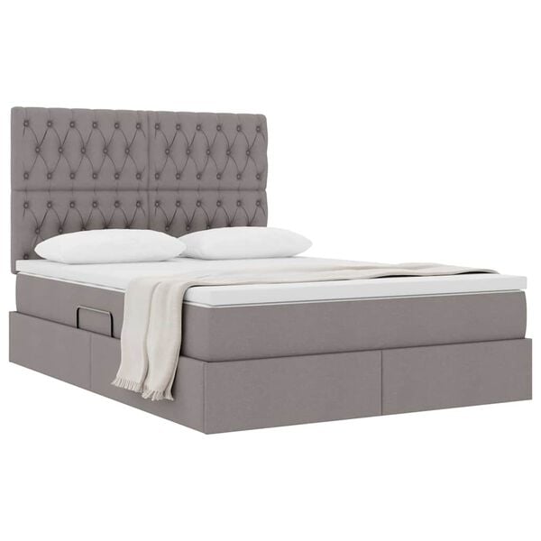 vidaXL Letto con contenitore e materasso Talpa 140 x 190 cm Poliestere