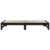 vidaXL Dormeuse Estraibile Nera 2x(90x200) cm Legno Massello di Pino