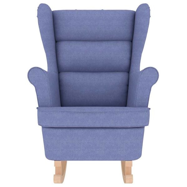 vidaXL Sedia a Dondolo Jeans Blu 74x90x102 cm in Tessuto