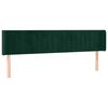 vidaXL Testiera ad Orecchio Verde Scuro 183x16x78/88 cm in Velluto