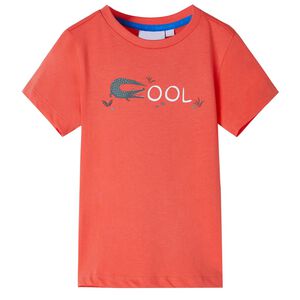 vidaXL Maglietta da Bambino Maniche Corte Rosso Chiaro 116