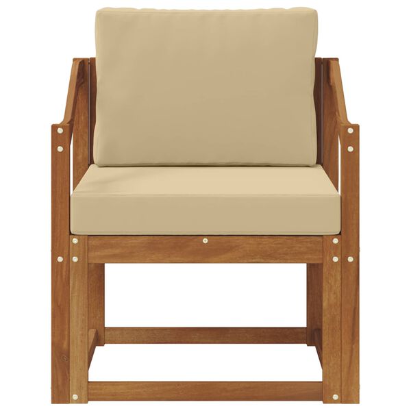 vidaXL Divano da esterno Legno di Acacia Massello e Poliestere