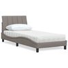 vidaXL Letto con Materasso Hanko Tortora 90x200 cm in Tessuto