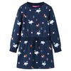 vidaXL Abito da Bambina a Maniche Lunghe Blu Marino 140