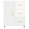 vidaXL Credenza 69,5x34x90 cm in Legno Multistrato Bianco Lucido